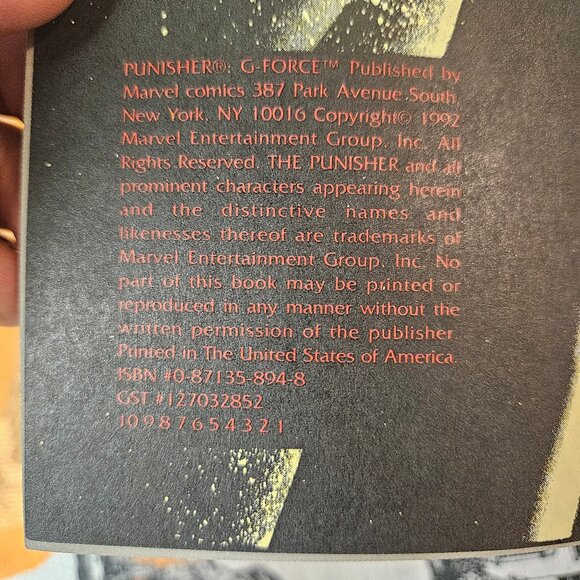 Punisher G-Force (1992, Marvel) Graphic Novel - Baron / Haynes / Palmiotti - Picture 6 of 6